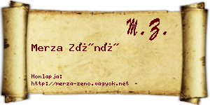 Merza Zénó névjegykártya